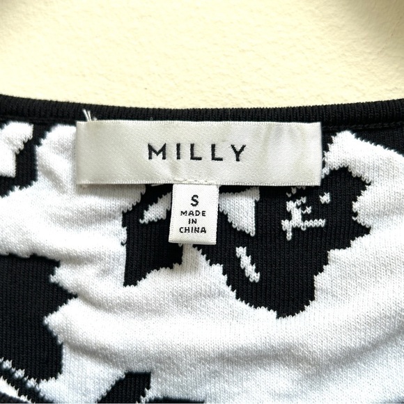 MILLY Sleeveless Floral Jacquard Shell - Picture 4 of 9